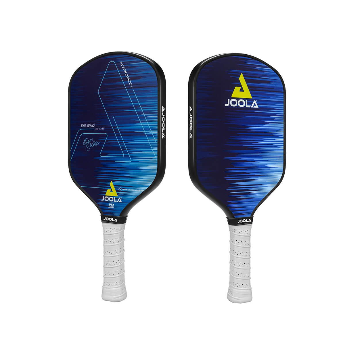 curved edge side pickleball paddle JOOLA BEN JOHNS HYPERION CAS